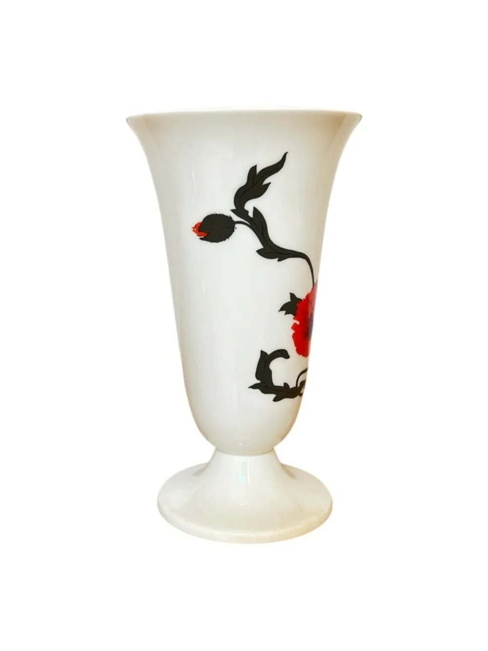 Vintage Wedgwood Bone China Cornpoppy Vase, Susie Cooper Design, Trumpet Shape,